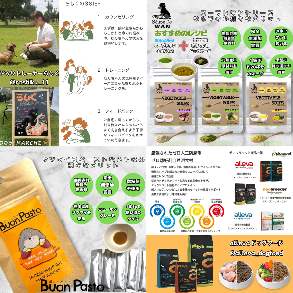 ボン・パスト,スープドワン,ドックトレーナーらしく,ALLEVA